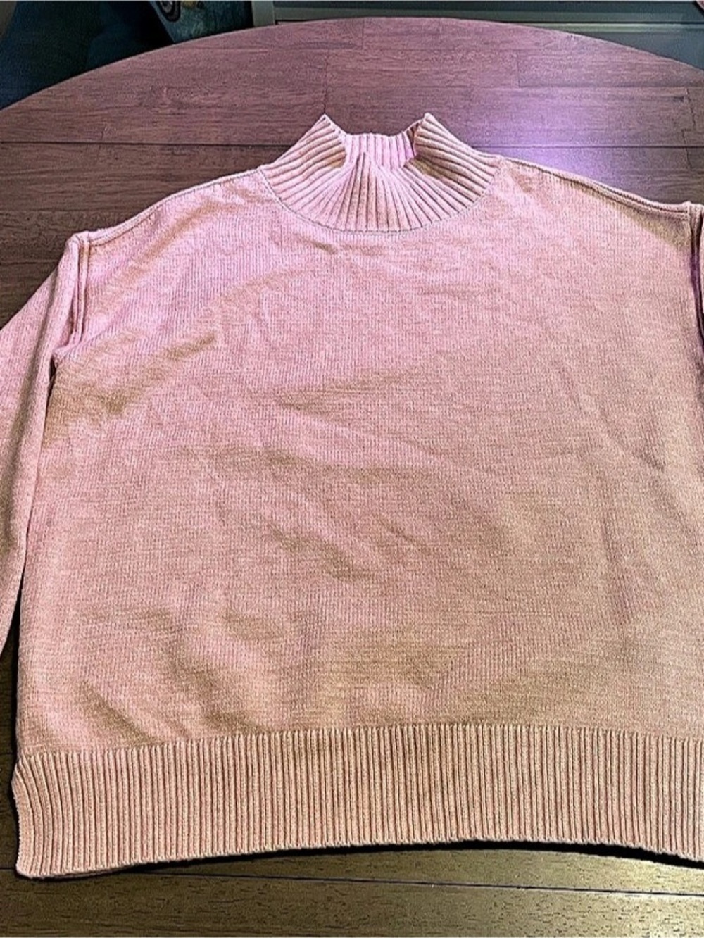 Magaschoni Heather Pink Mock Neck Sweater Size extra small